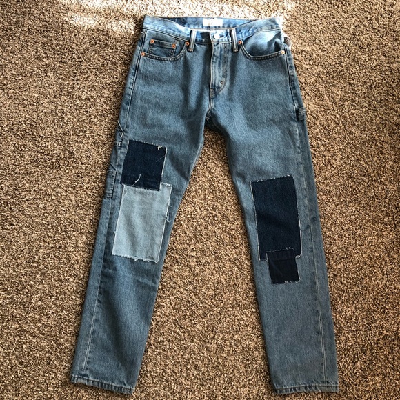 LEVIS Altered 502 Jeans Carpenter Jeans Boy Friend Fit 29 x 32.